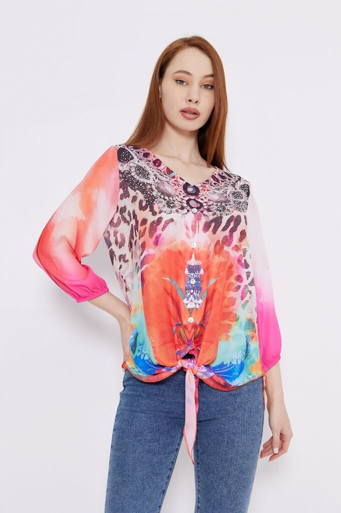 Grossista Missy Tekstil - Blusa stampata con strass