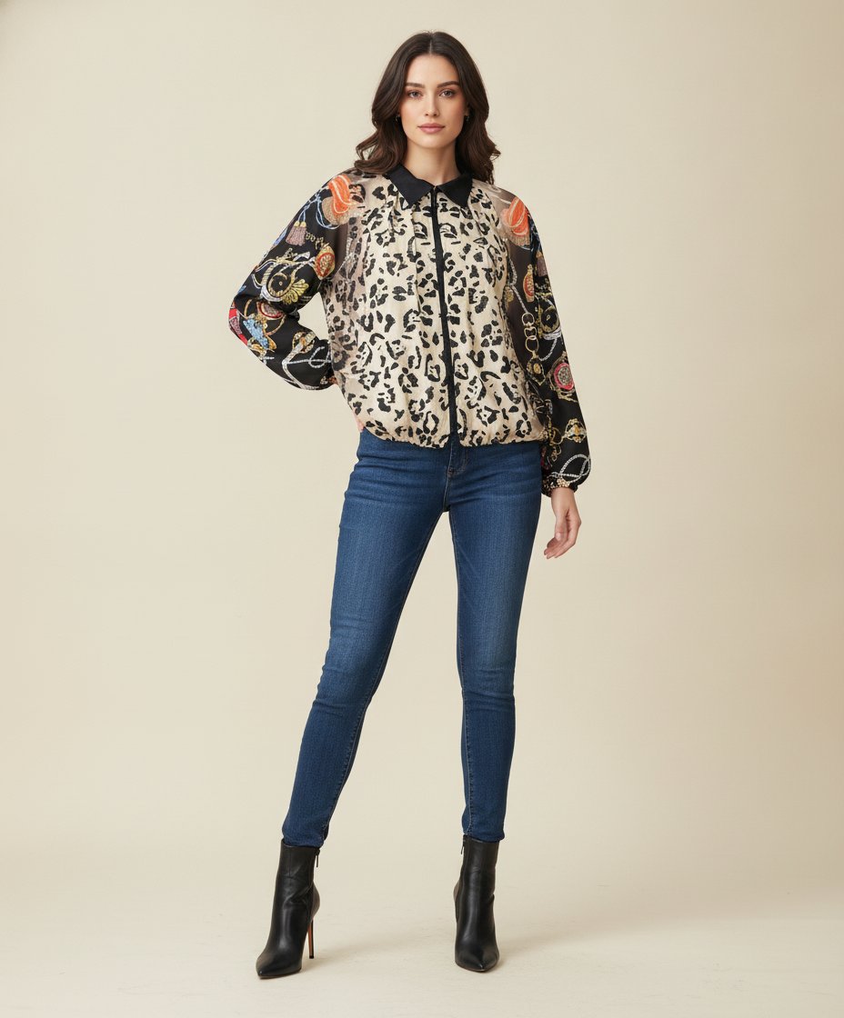Grossista Missy Tekstil - Giacca Bomber Safari Luxe Grossista Missy Tekstil - Giacca Bomber Safari Luxe