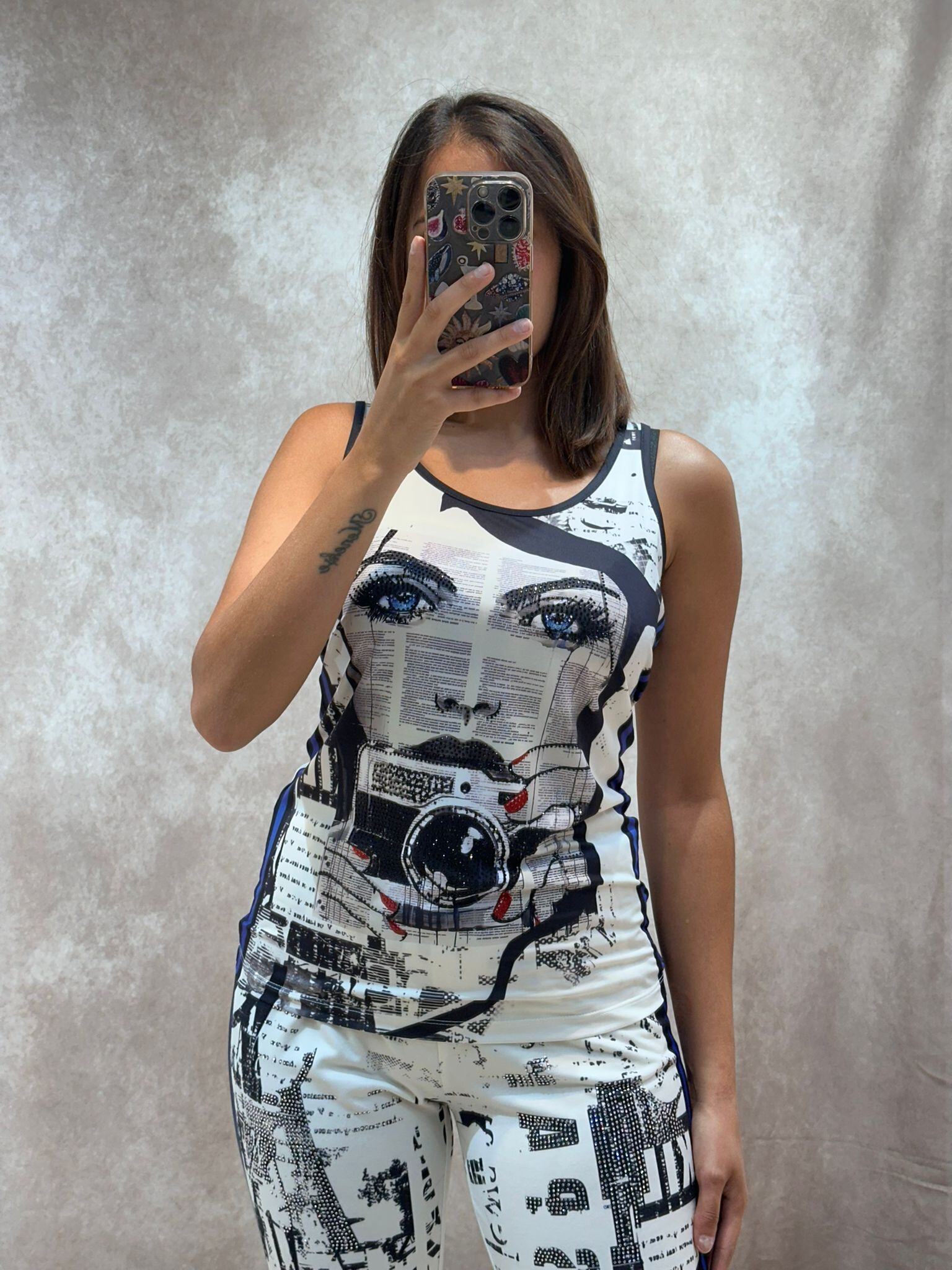 Grossiste Missy Tekstil - Débardeur à motif