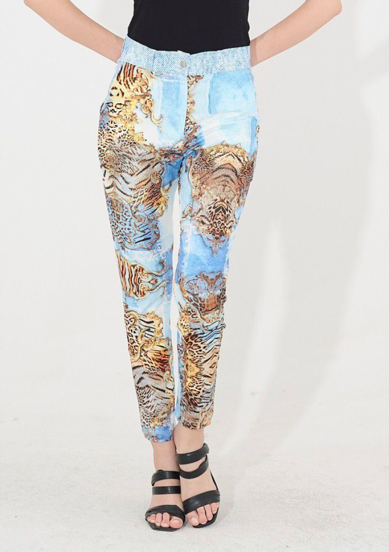 Grossiste Missy Tekstil - Pantalon imprimé à strass