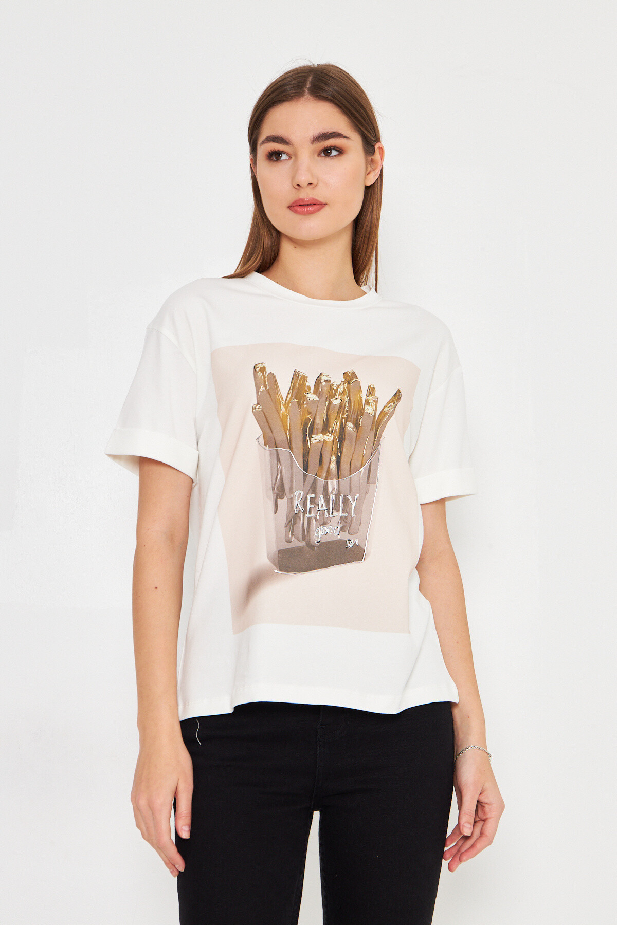 Wholesaler Missy Tekstil - Black t-shirt to print