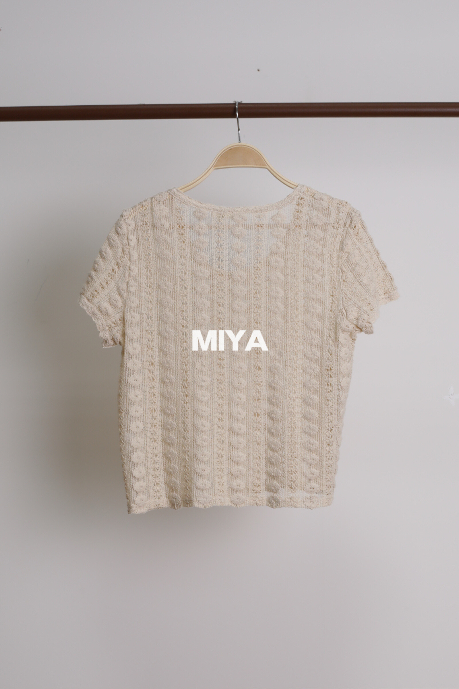 Wholesaler MIYA SRL - TOP IN COTTON WITH OPENWORK KNIT