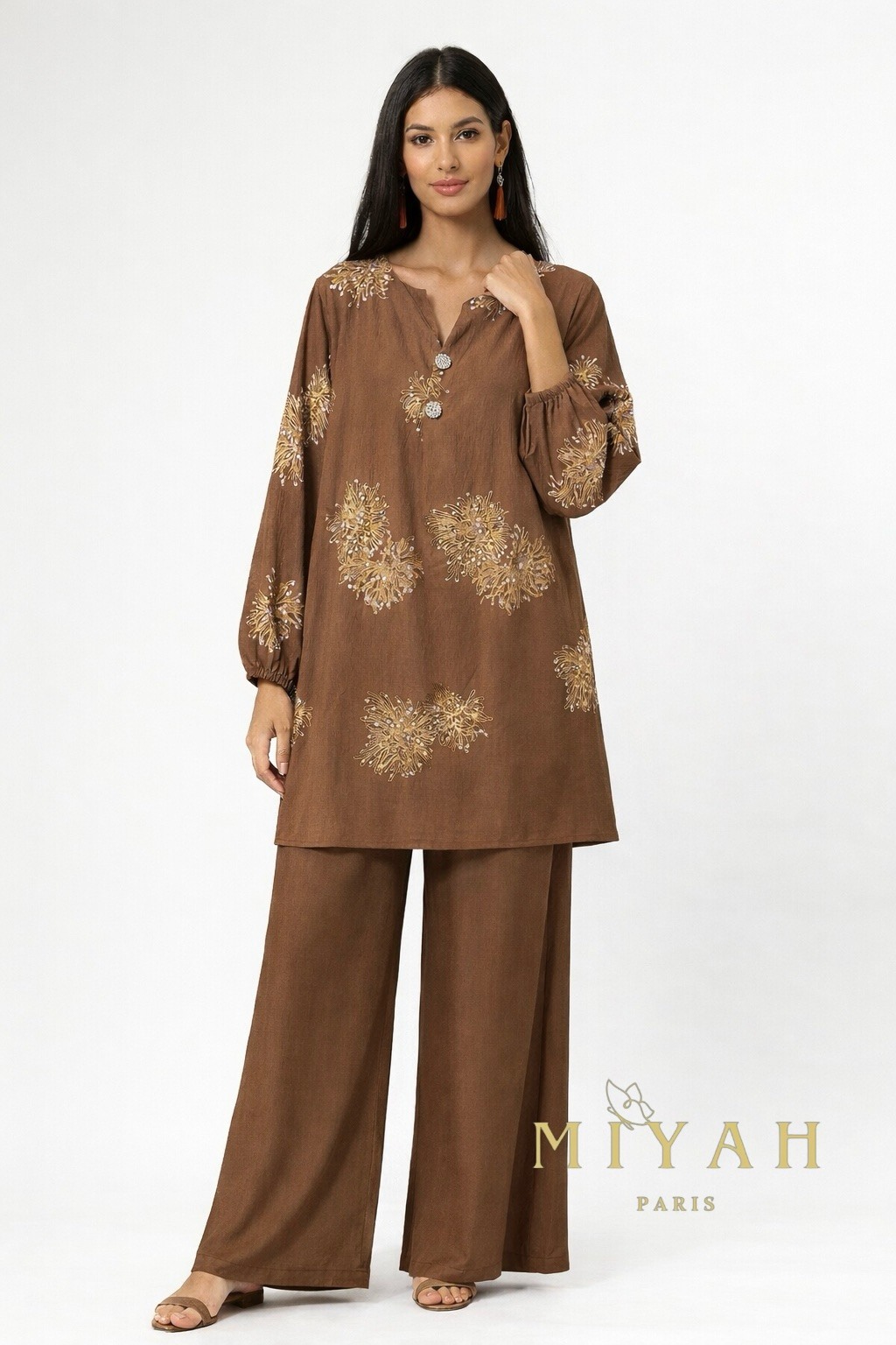 Grossiste MIYAH paris - ENSEMBLE BRODÉ 2 BOUTONS