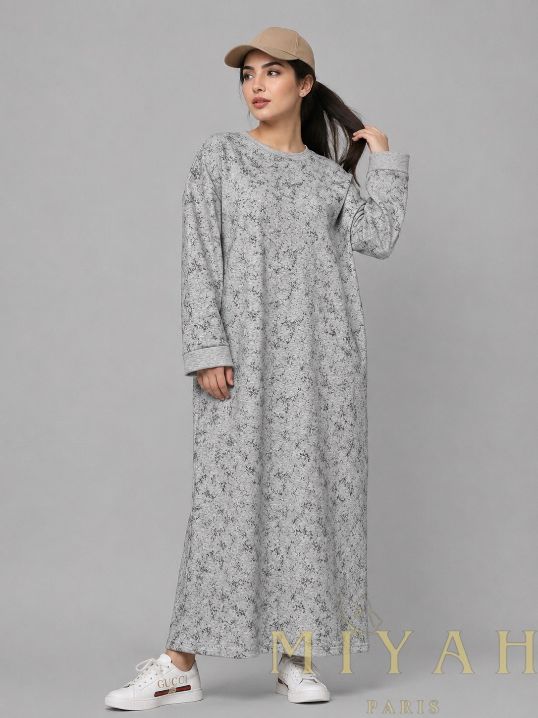 Grossiste MIYAH paris - Robe Imprimée Grise