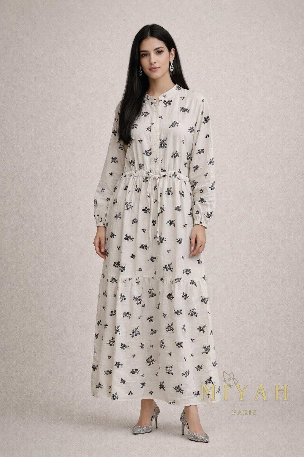 Grossiste MIYAH paris - ROBE IMPRIMÉE GAUFRÉE