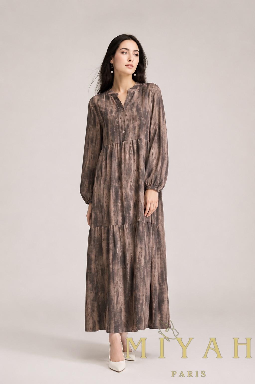 Mayorista MIYAH paris - VESTIDO 3 botones cuello tunecino