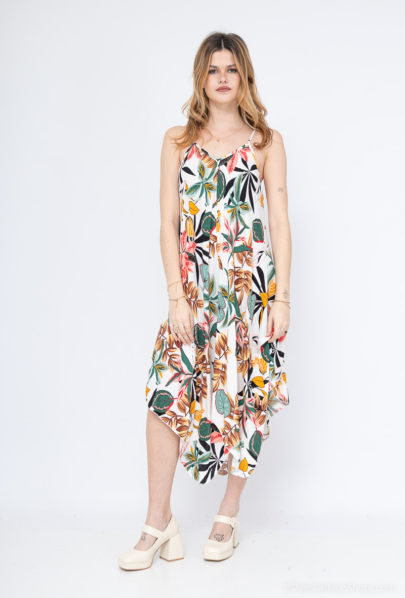 Wholesaler MJ FASHION - Floral flared strap dress