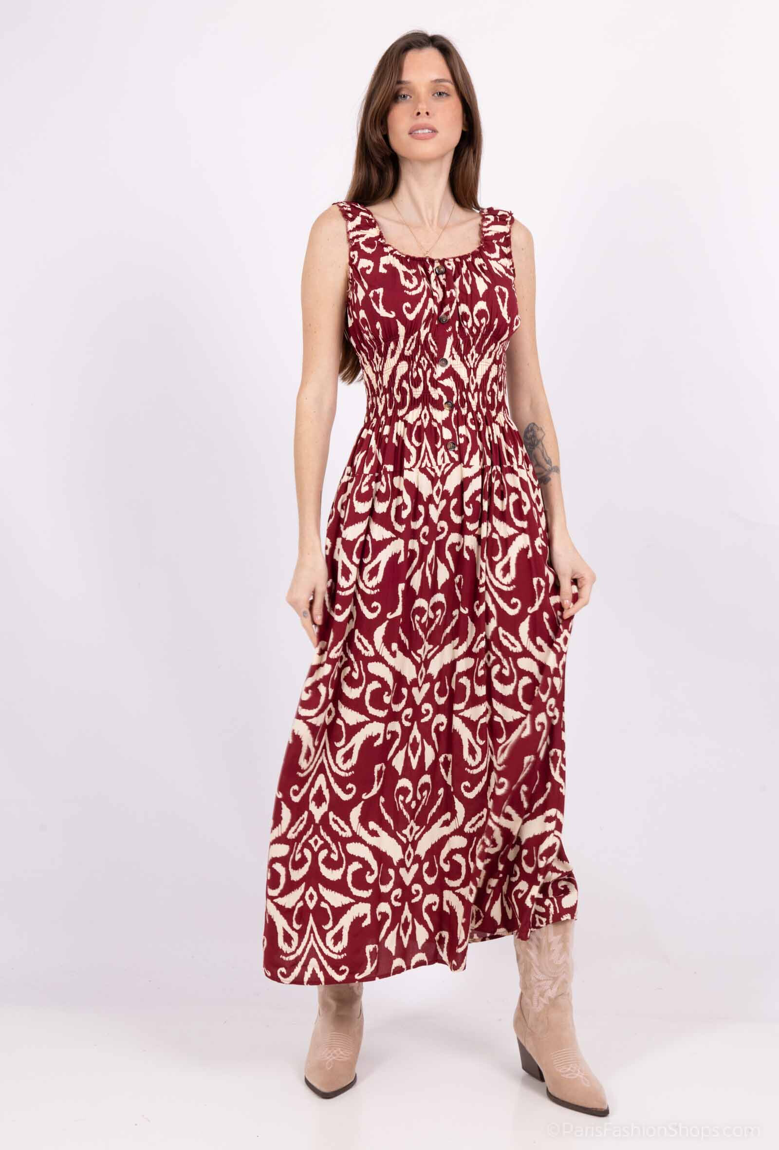 Wholesaler MJ FASHION - short dress with floral strap and button