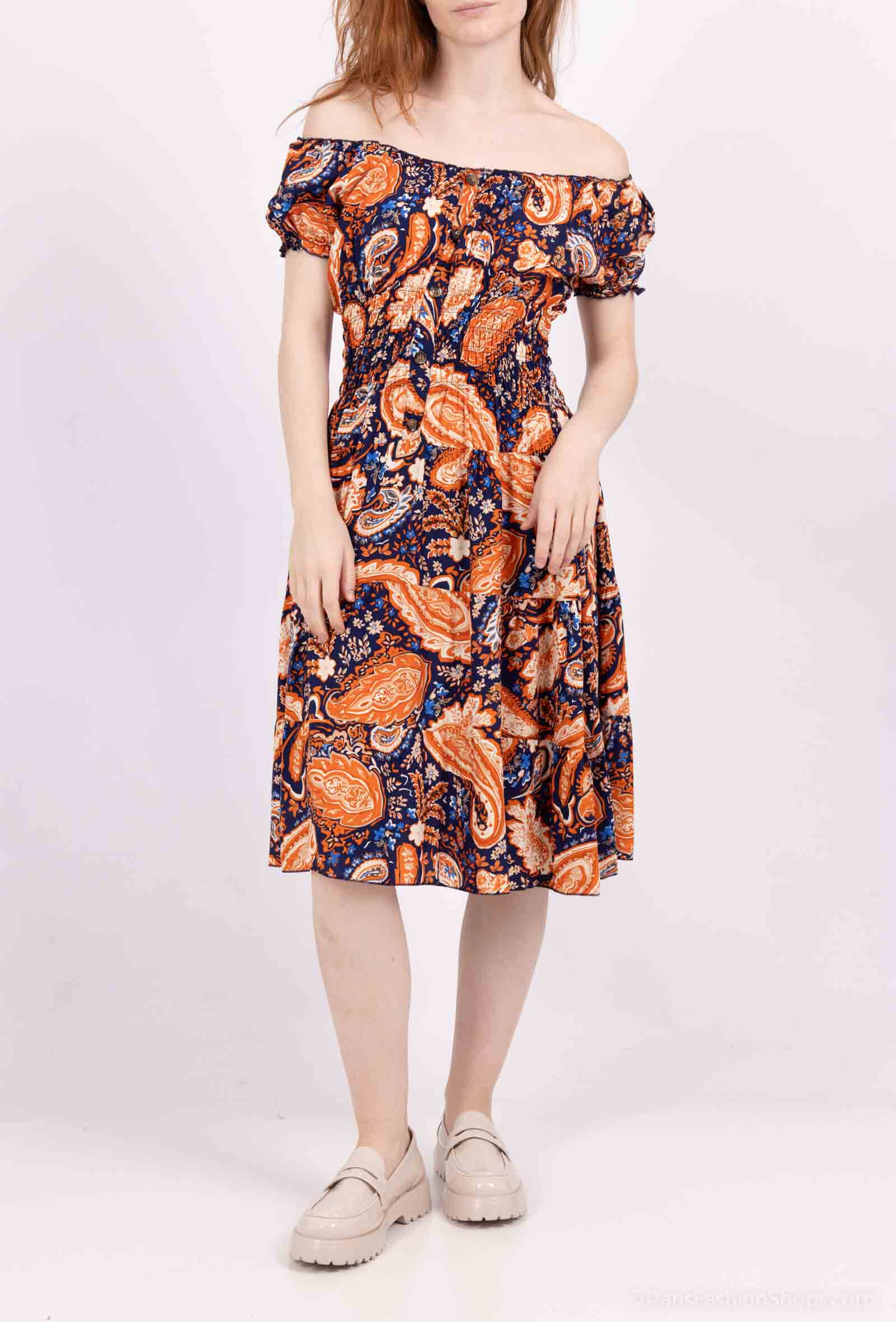 Wholesaler MJ FASHION - short dress with floral strap and button