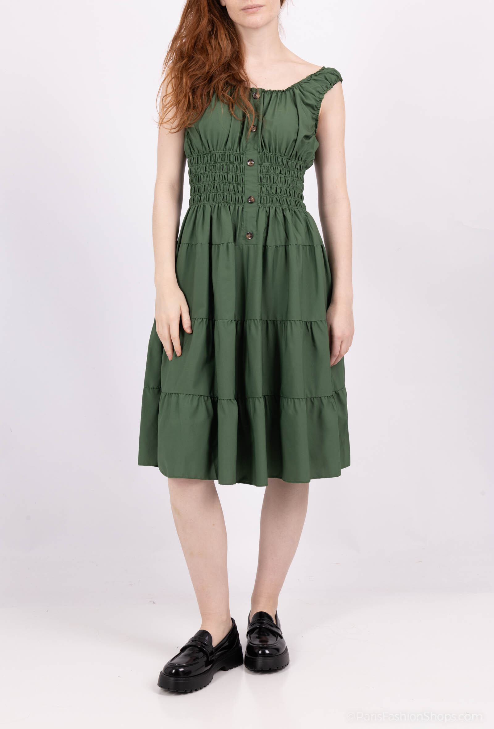 Wholesaler MJ FASHION - short dress with floral strap and button