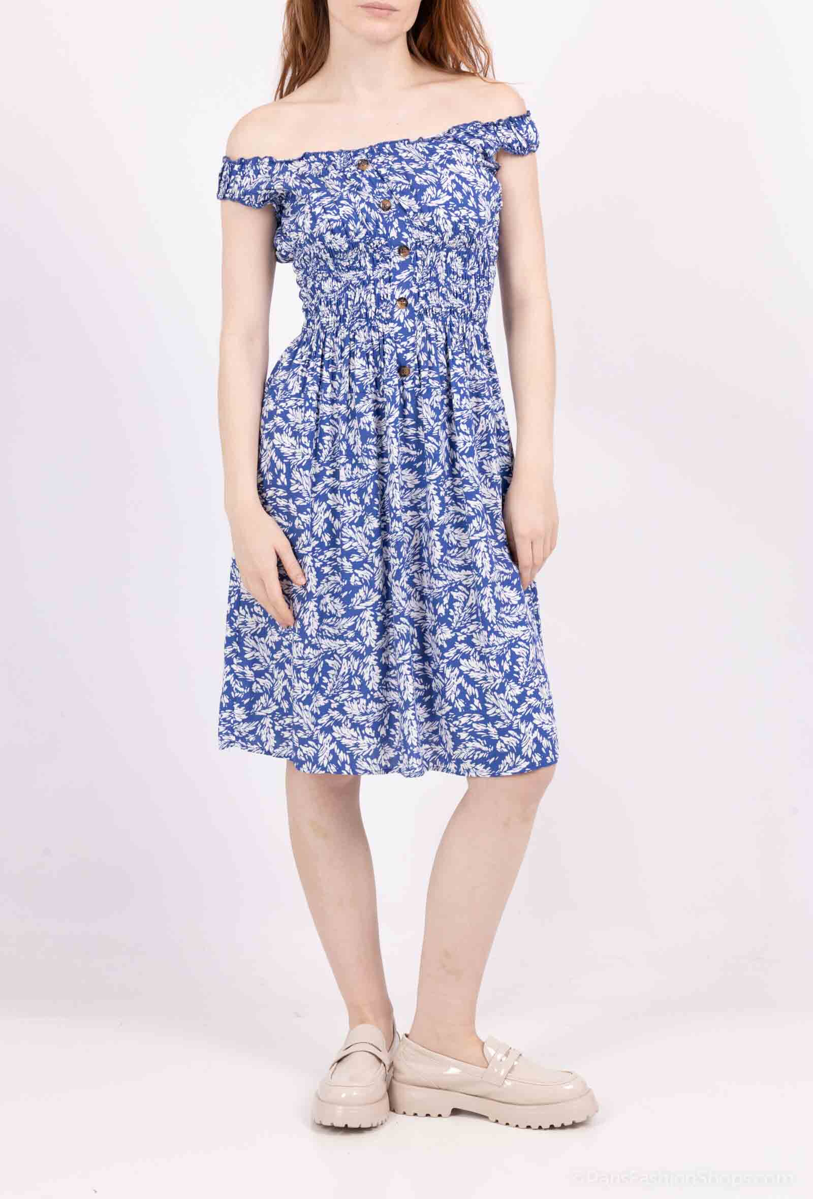 Wholesaler MJ FASHION - short dress with floral strap and button