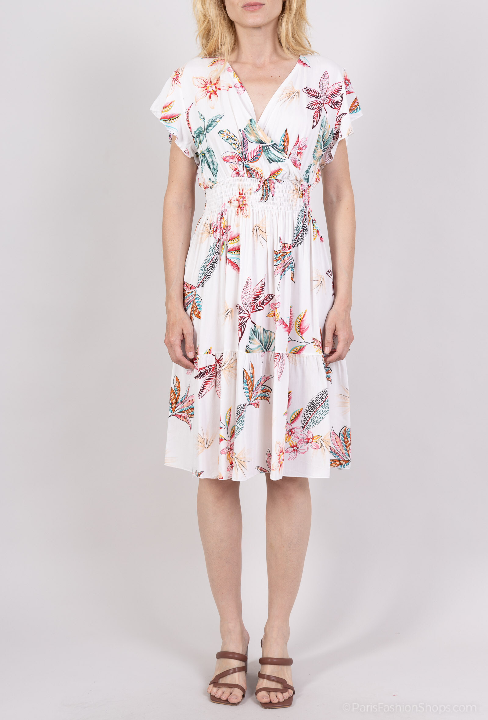 Großhändler MJ FASHION - Geblümtes Wickelkleid