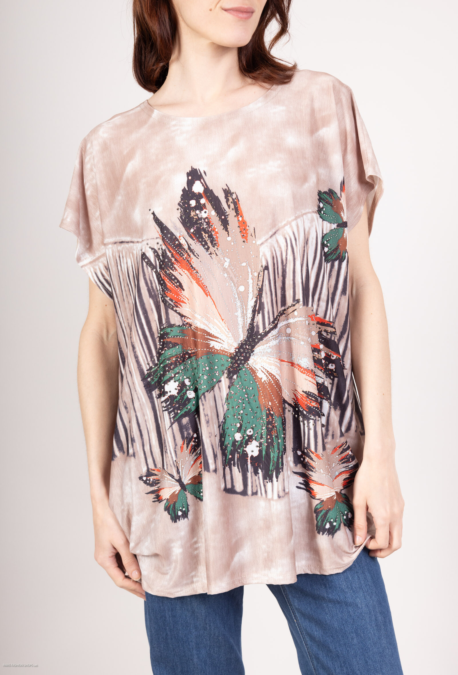 Wholesaler MJ FASHION - Butterfly pattern printed t-shirt