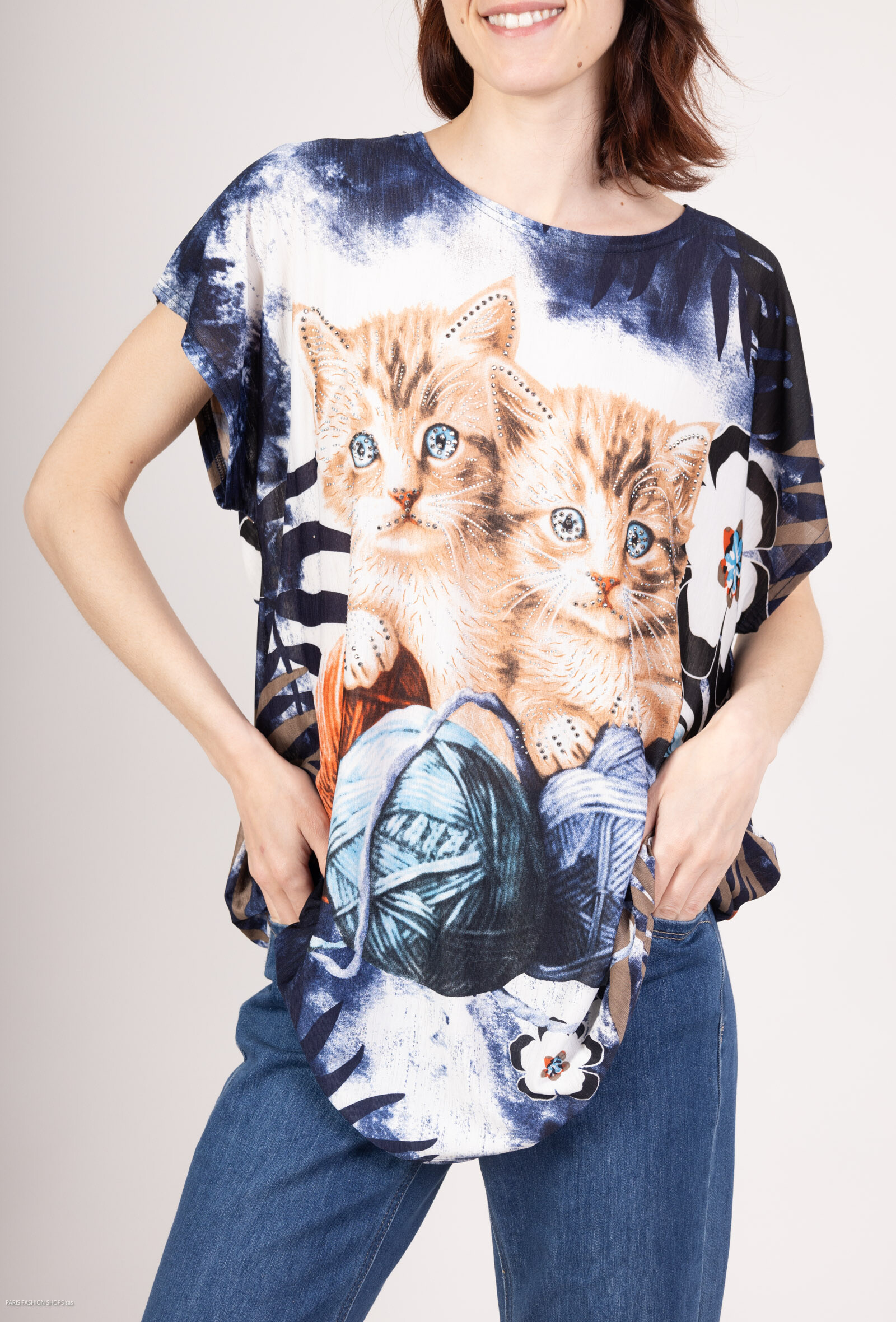 Wholesaler MJ FASHION - Butterfly pattern printed t-shirt