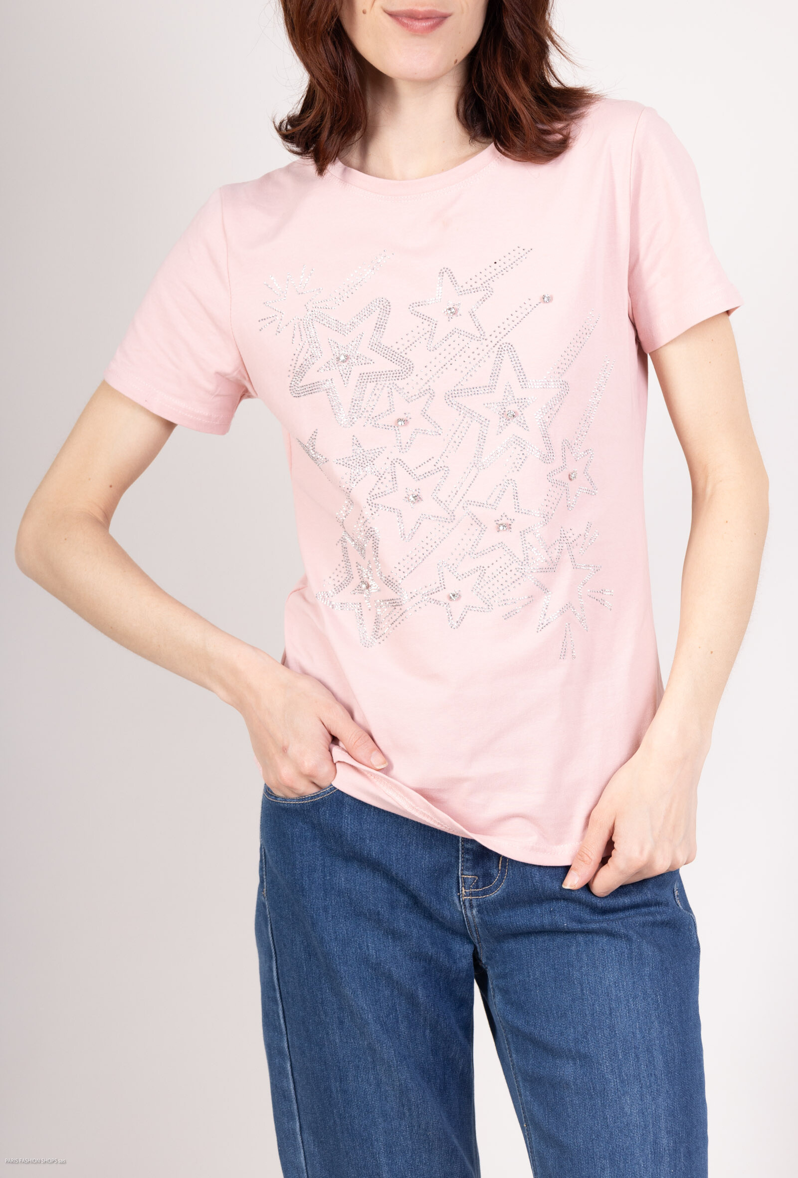 Wholesaler MJ FASHION - Shooting star print t-shirt