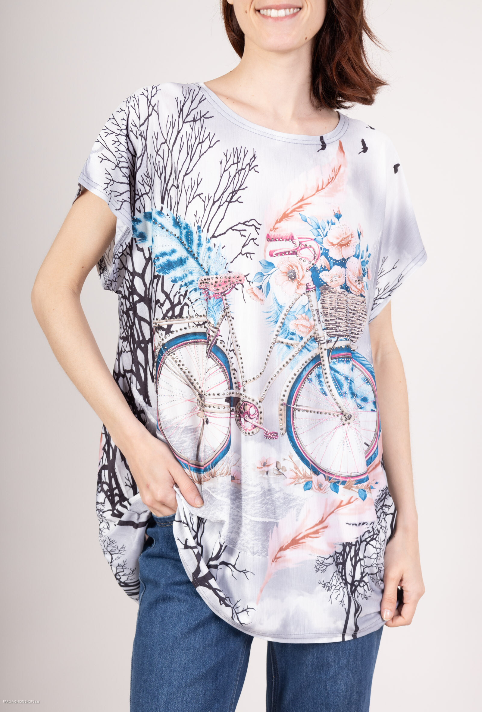 Wholesaler MJ FASHION - Butterfly pattern printed t-shirt