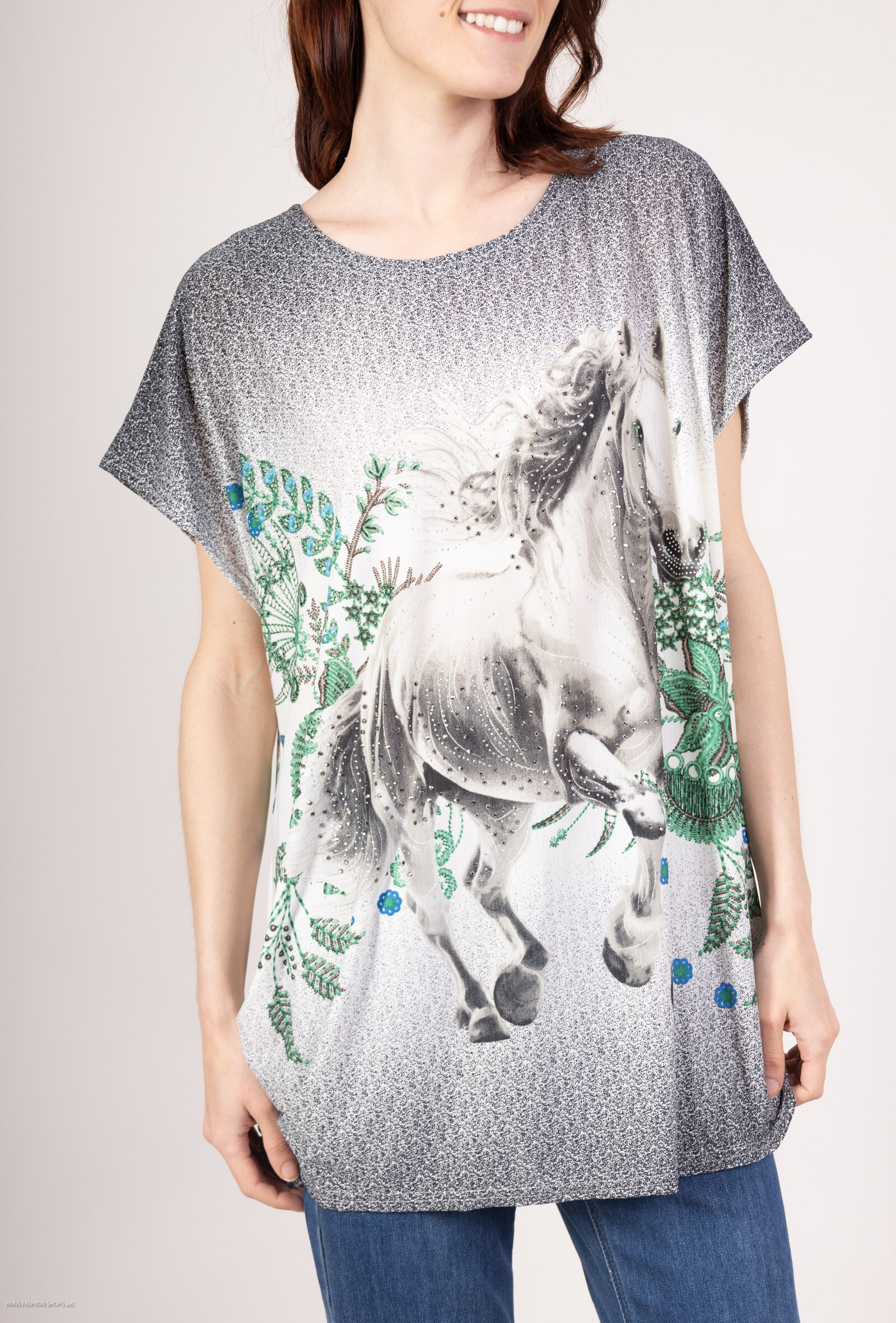 Wholesaler MJ FASHION - Feather pattern t-shirt