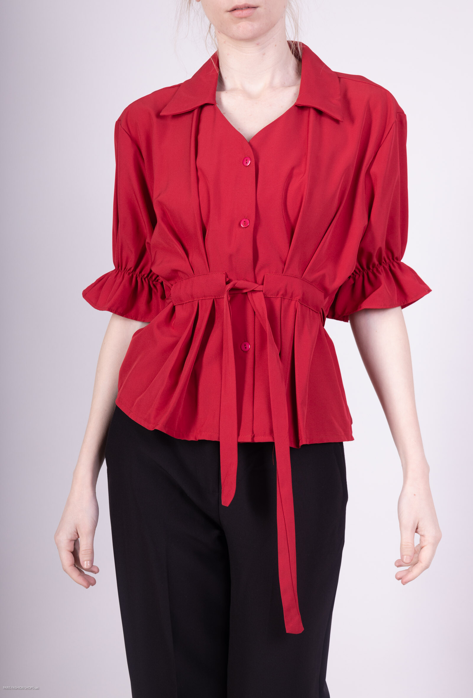 Wholesaler MJ FASHION - United Decorative chain blouse at the collar