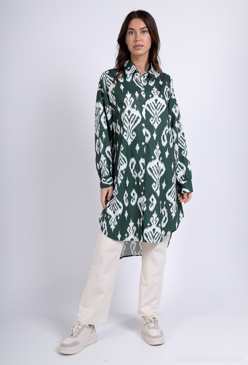 Grossiste MJ FASHION - Chemise tunique à imprimé