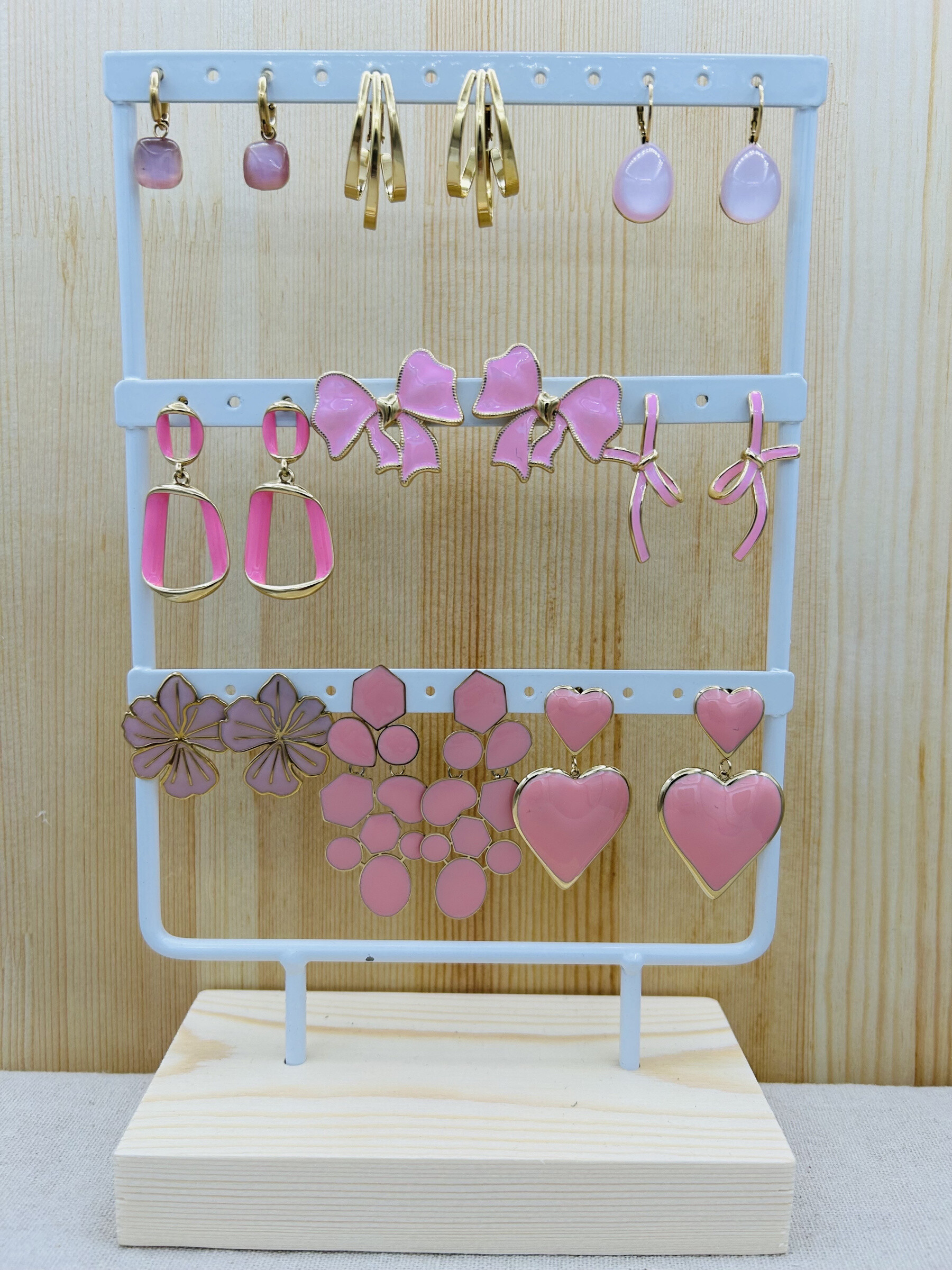 Wholesaler Mochimo Suonana - Set of 9 pairs of earrings stainless steel