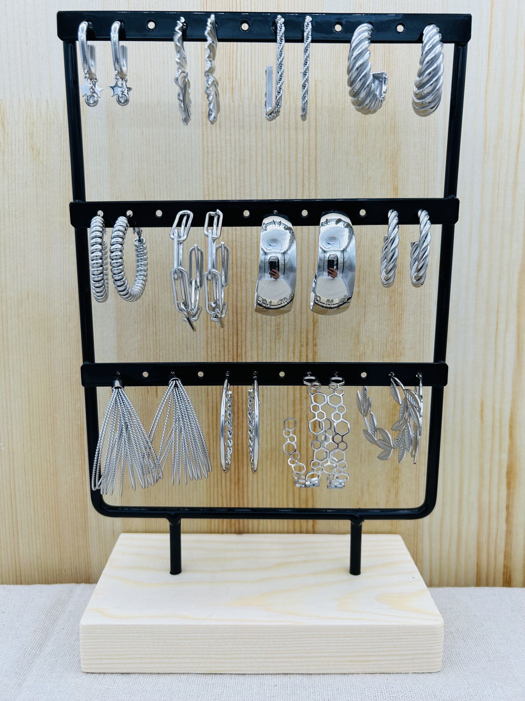 Wholesaler Mochimo Suonana - Set of 9 pairs of earrings stainless steel