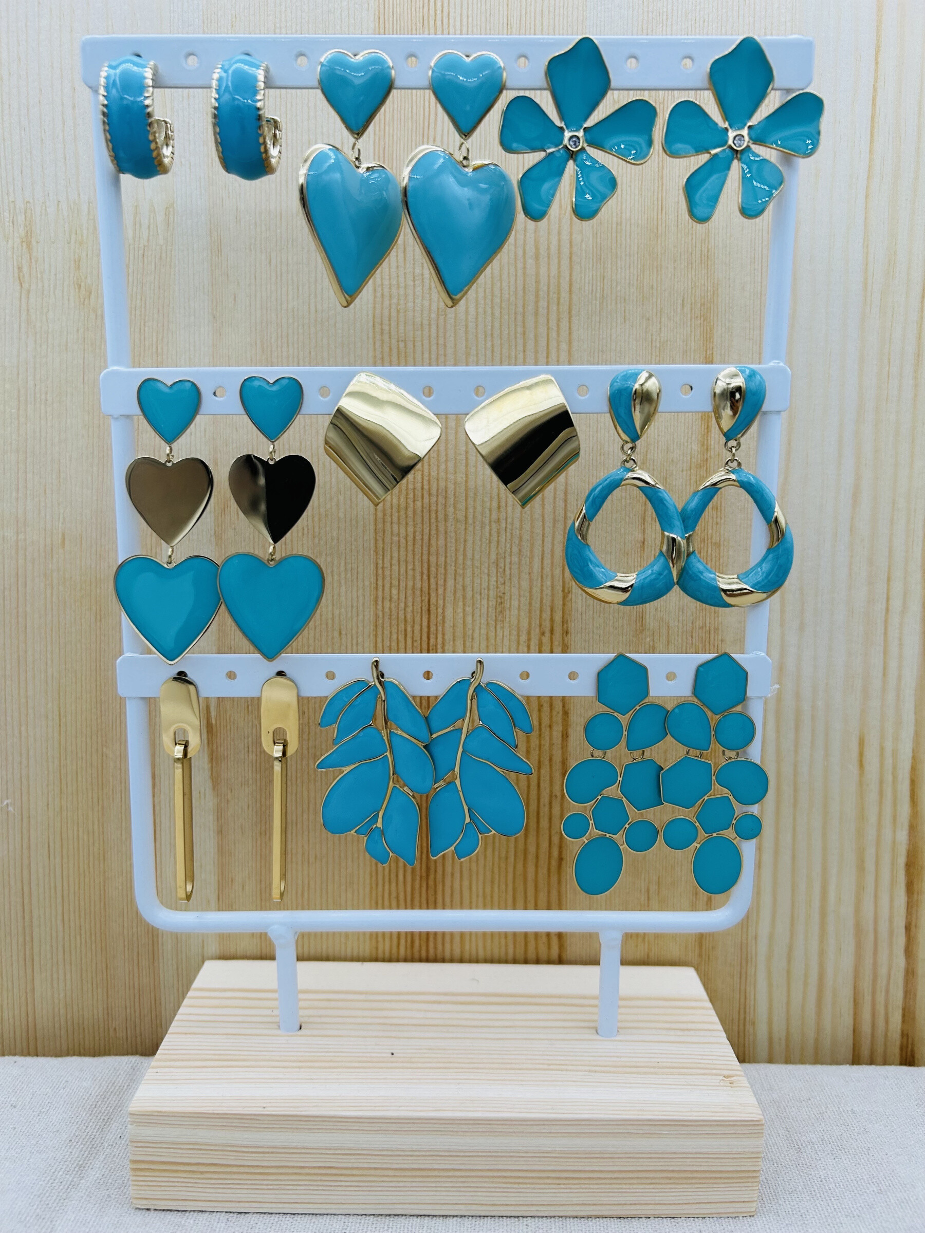 Wholesaler Mochimo Suonana - Set of 9 pairs of earrings stainless steel