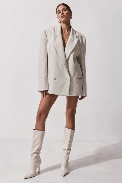 Wholesaler Mochy - Oversized blazer in textured faux leather Wholesaler Mochy - Oversized blazer in textured faux leather