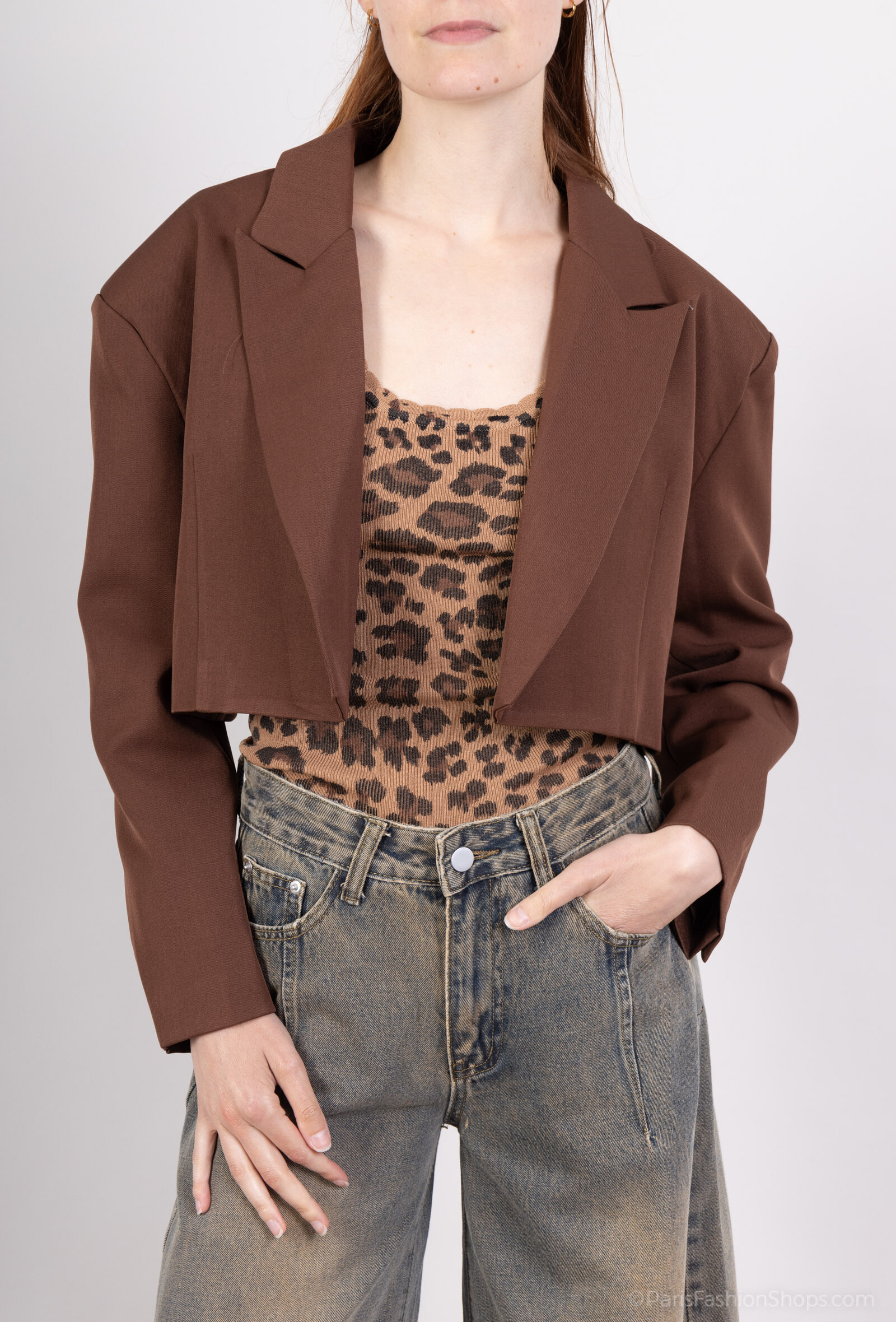 Großhändler Mochy - Kurzer einfarbiger Blazer