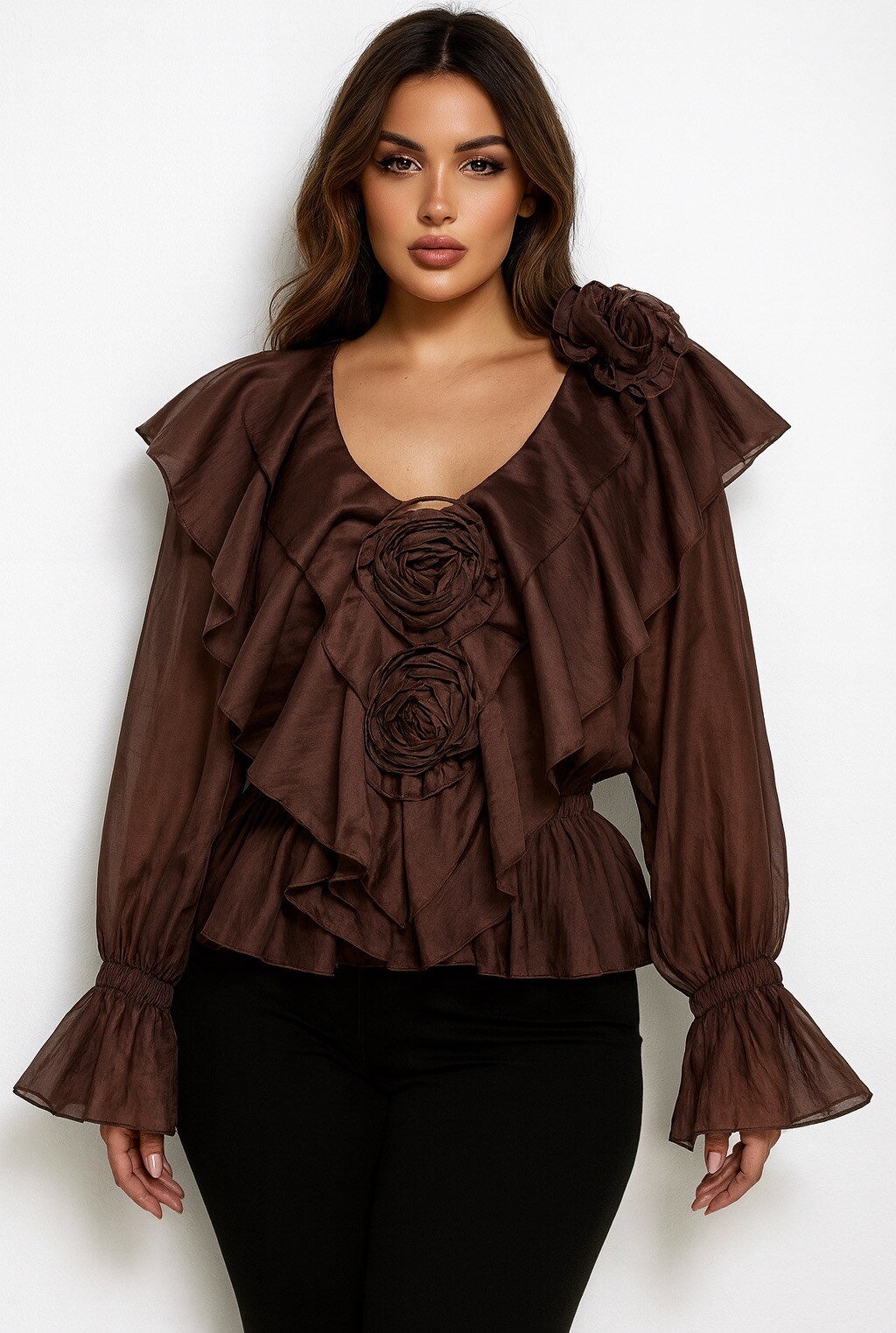 Mayorista Mochy - Blusa con cuello en v