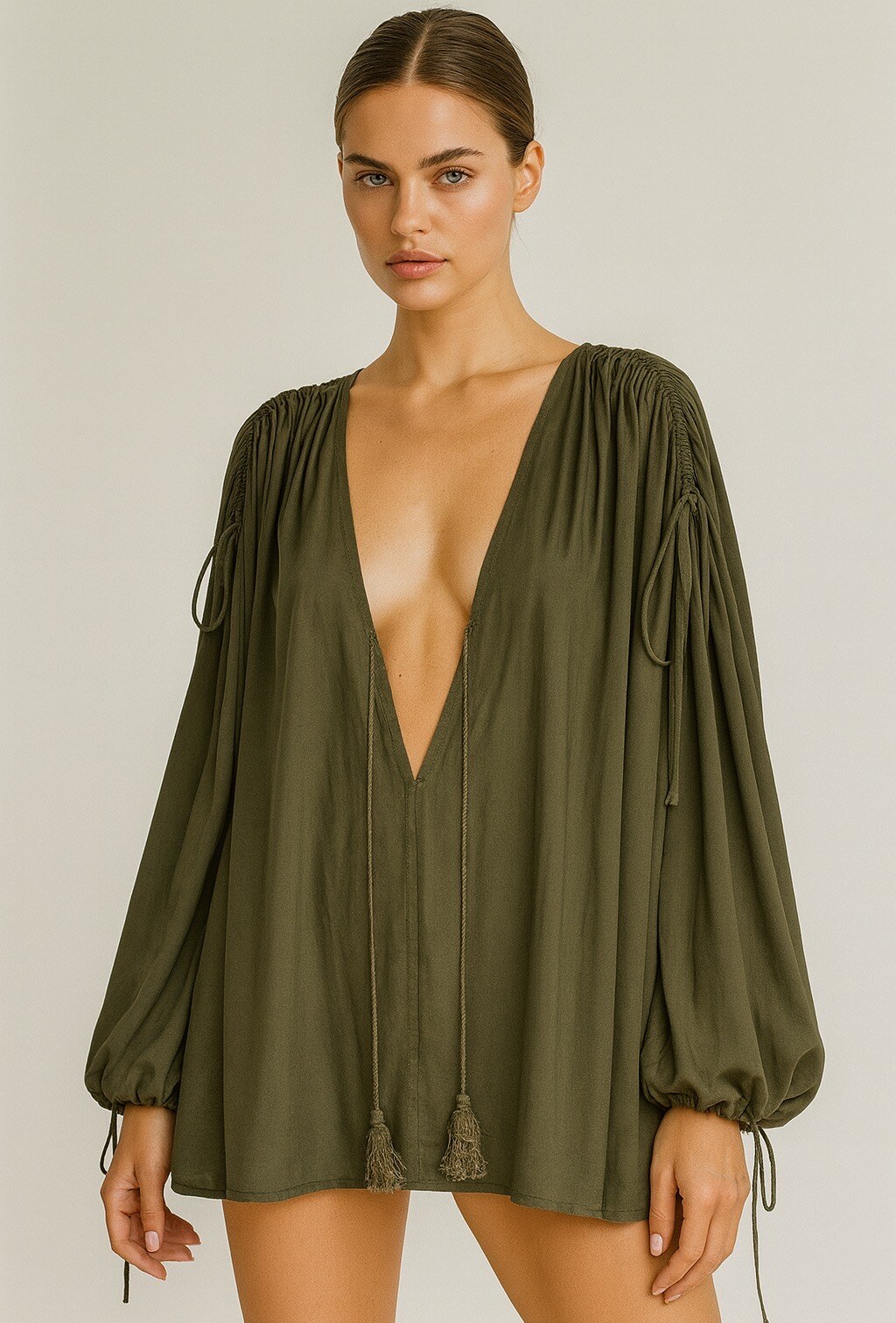 Mayorista Mochy - Blusa con cuello en v