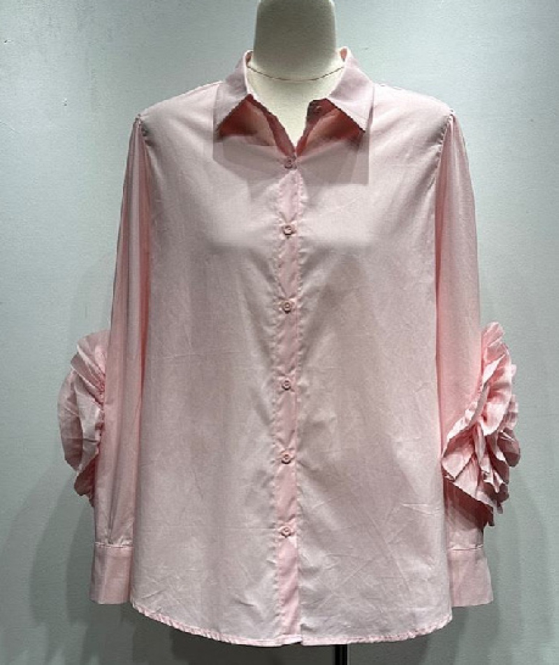 Wholesaler Mochy - Monche flower relief shirt