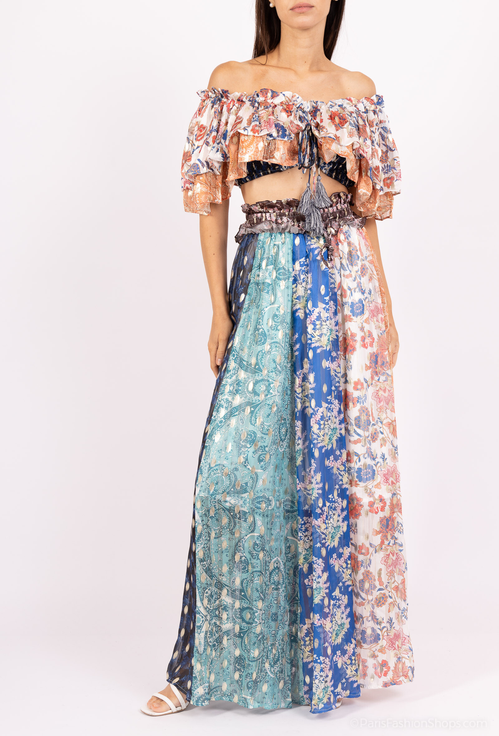 Grossiste Mochy - Ensemble robe crop-top et jupe longue