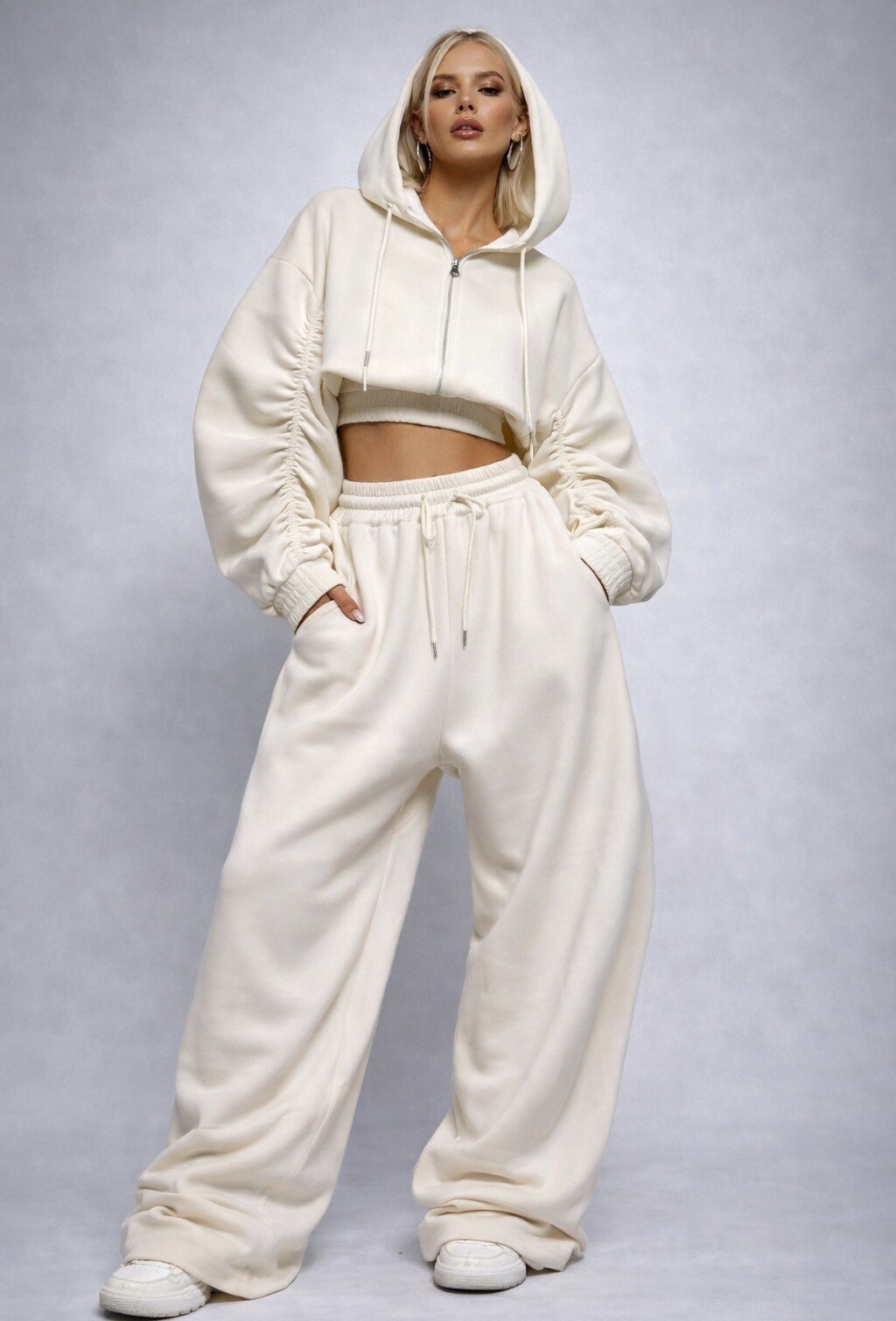 Grossiste Mochy - Ensemble jogging oversize en coton
