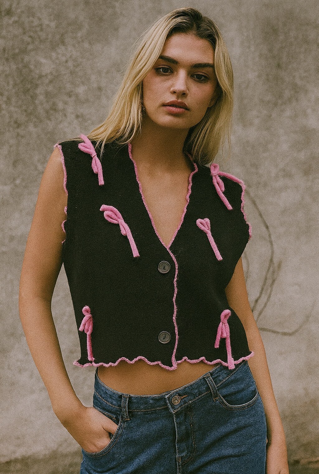 Grossiste Mochy - Gilet pull sans manches