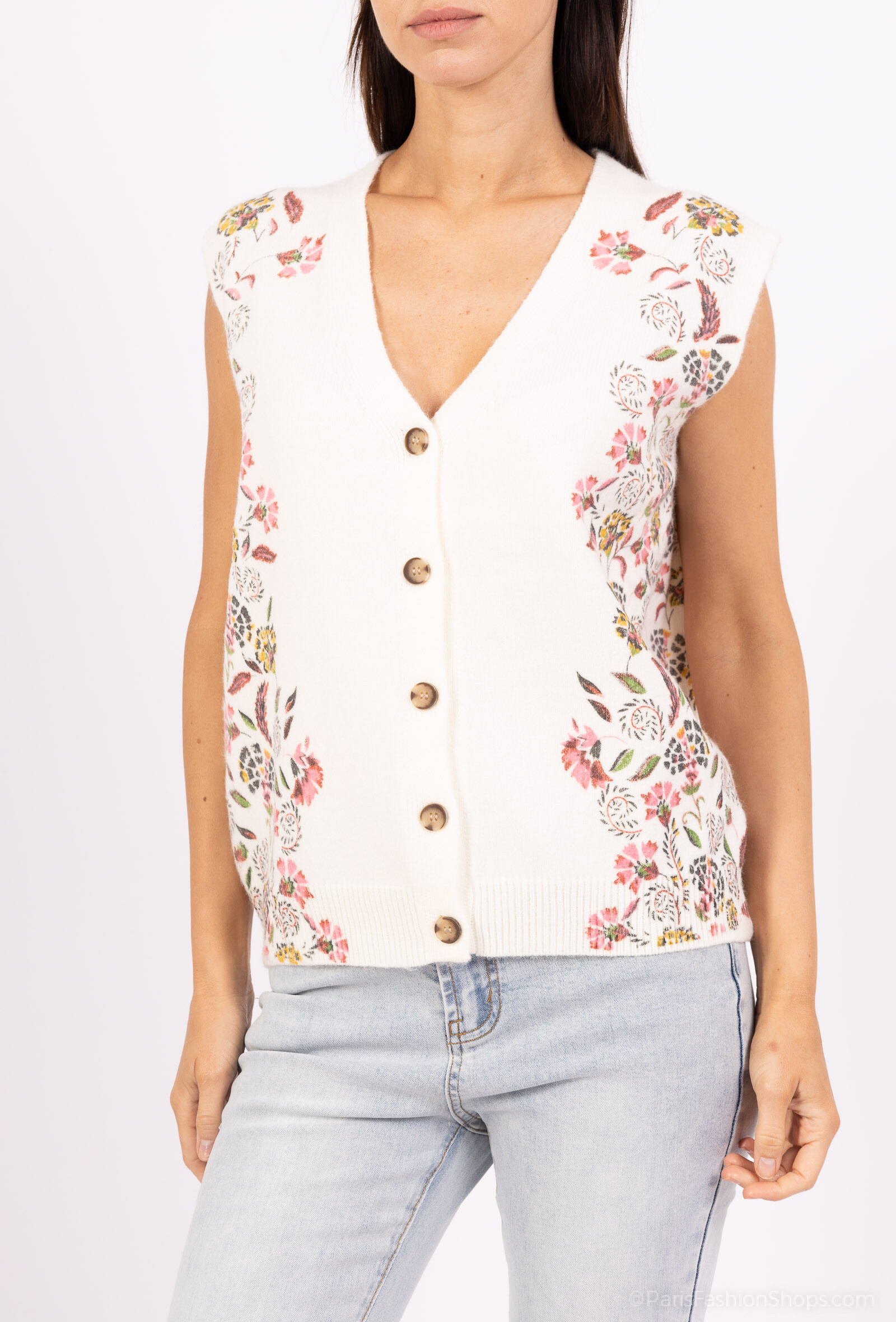 Grossista Mochy - Gilet senza maniche floreale