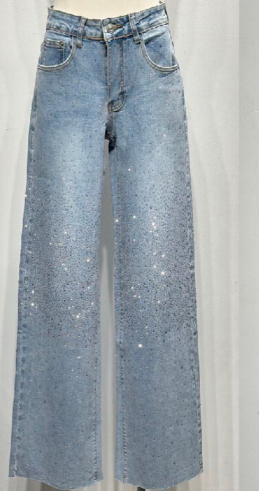 Wholesaler Mochy - Rhinestone jeans pants