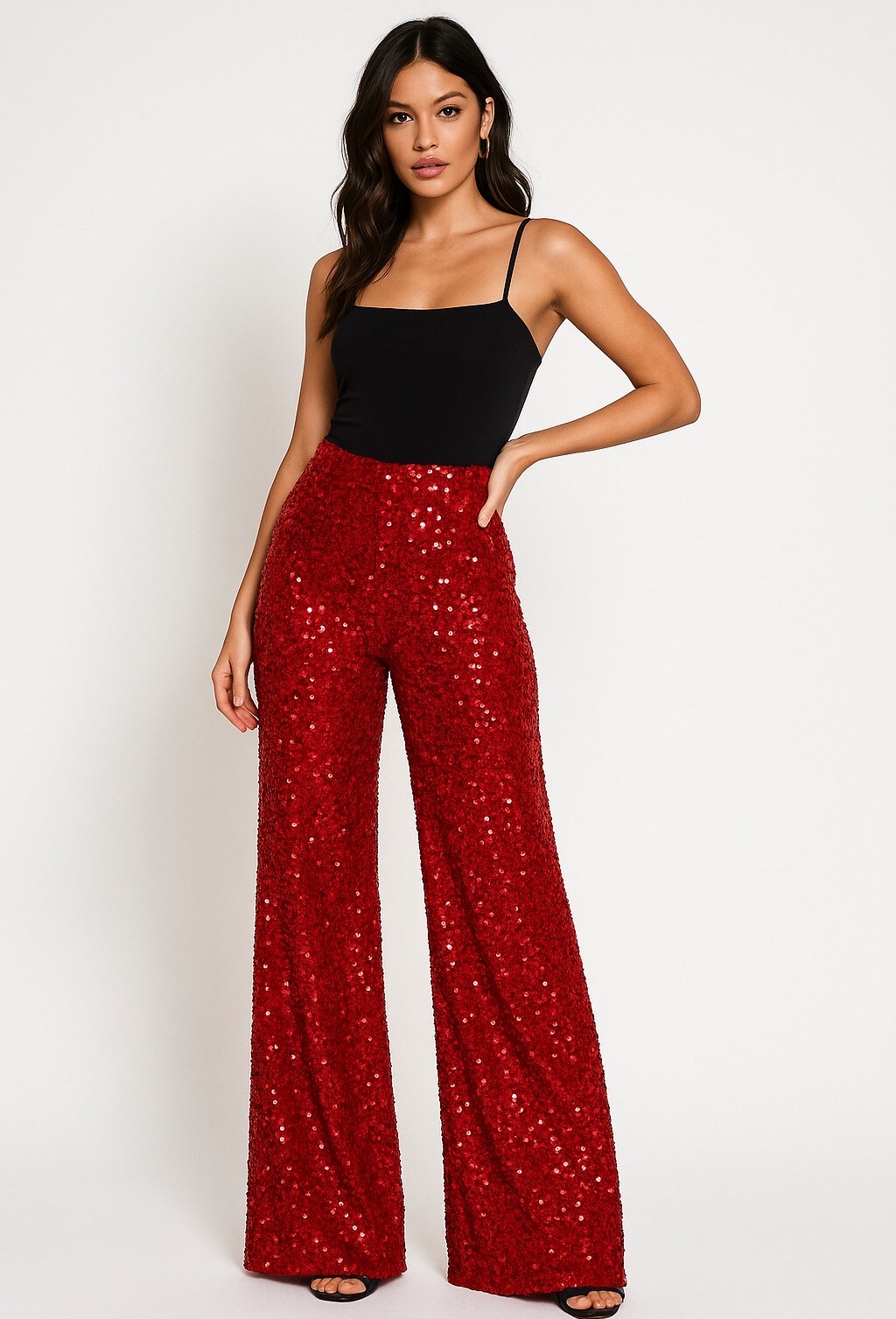 Wholesaler Mochy - Wide-leg sequin pants