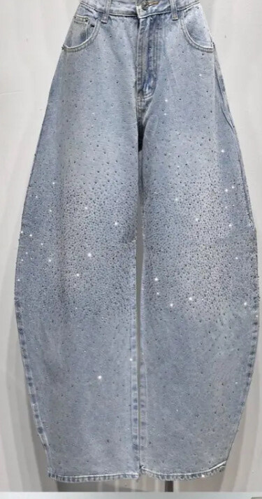 Grossiste Mochy - Pantalon jeans a strass