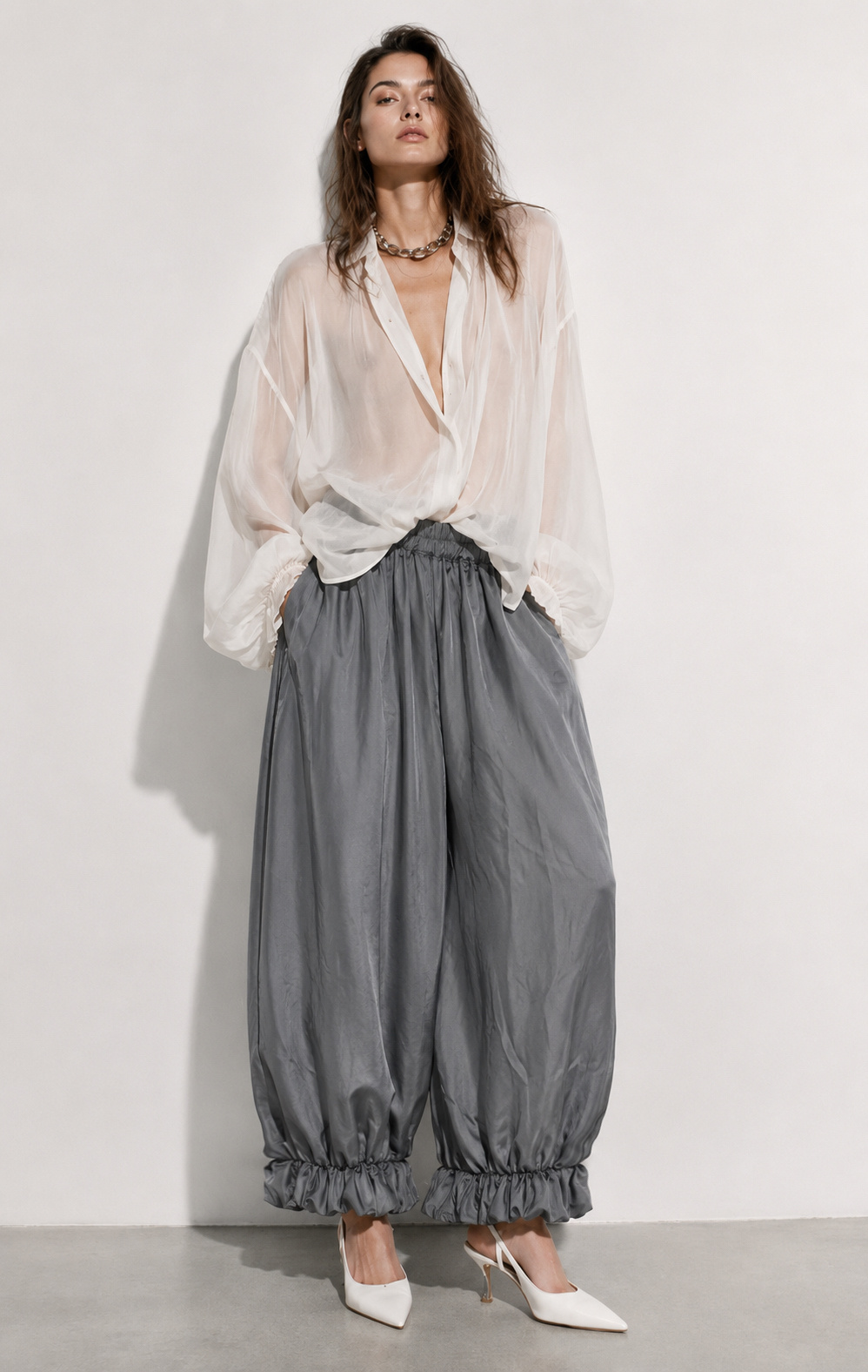 Mayorista Mochy - Pantalones globo oversize con cintura elástica muy holgada