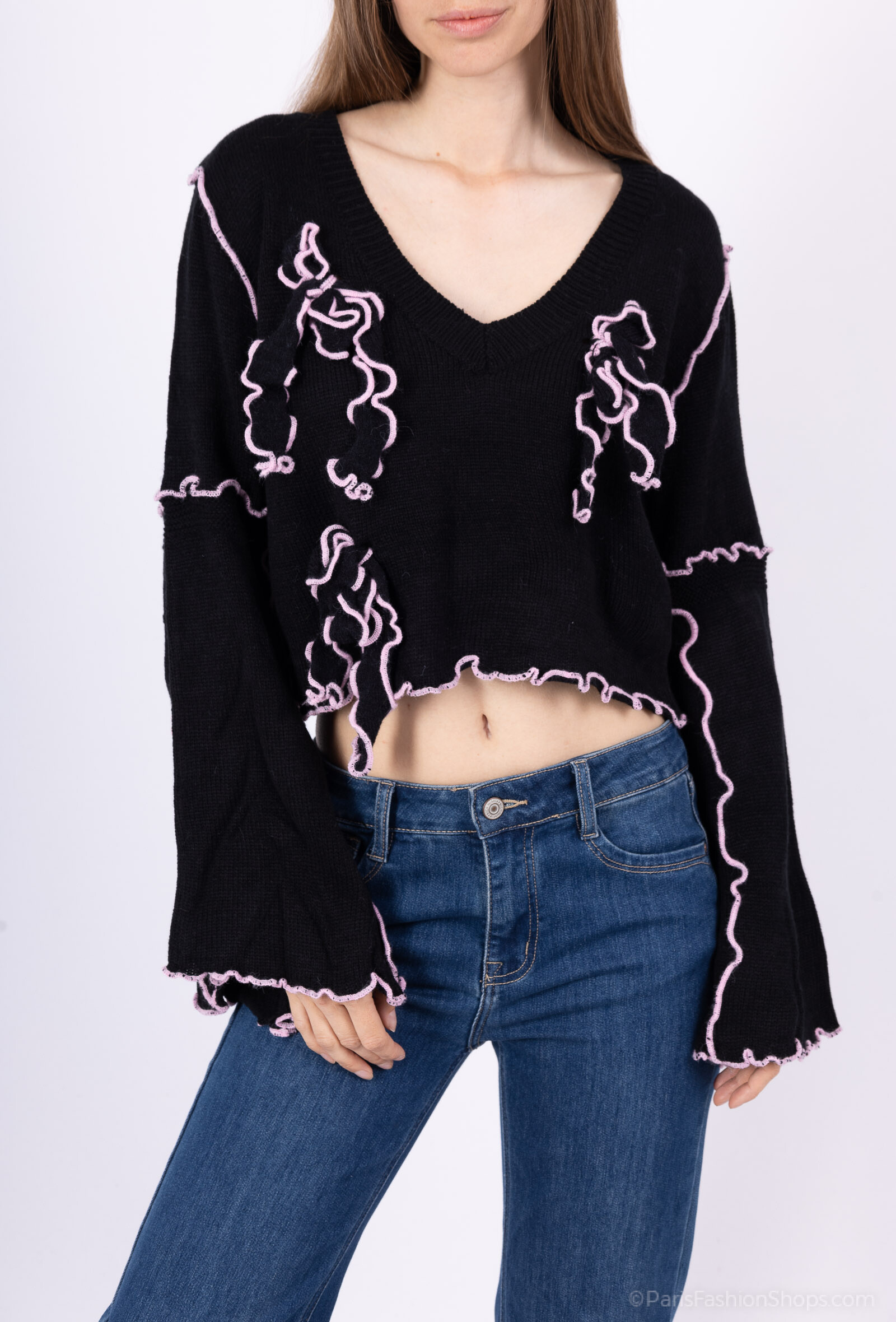 Grossista Mochy - Maglione scollo a V