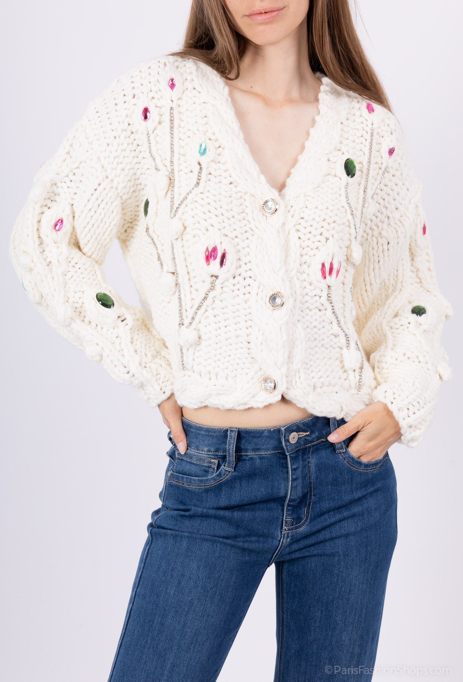 Wholesaler Mochy - Vest with diamonds