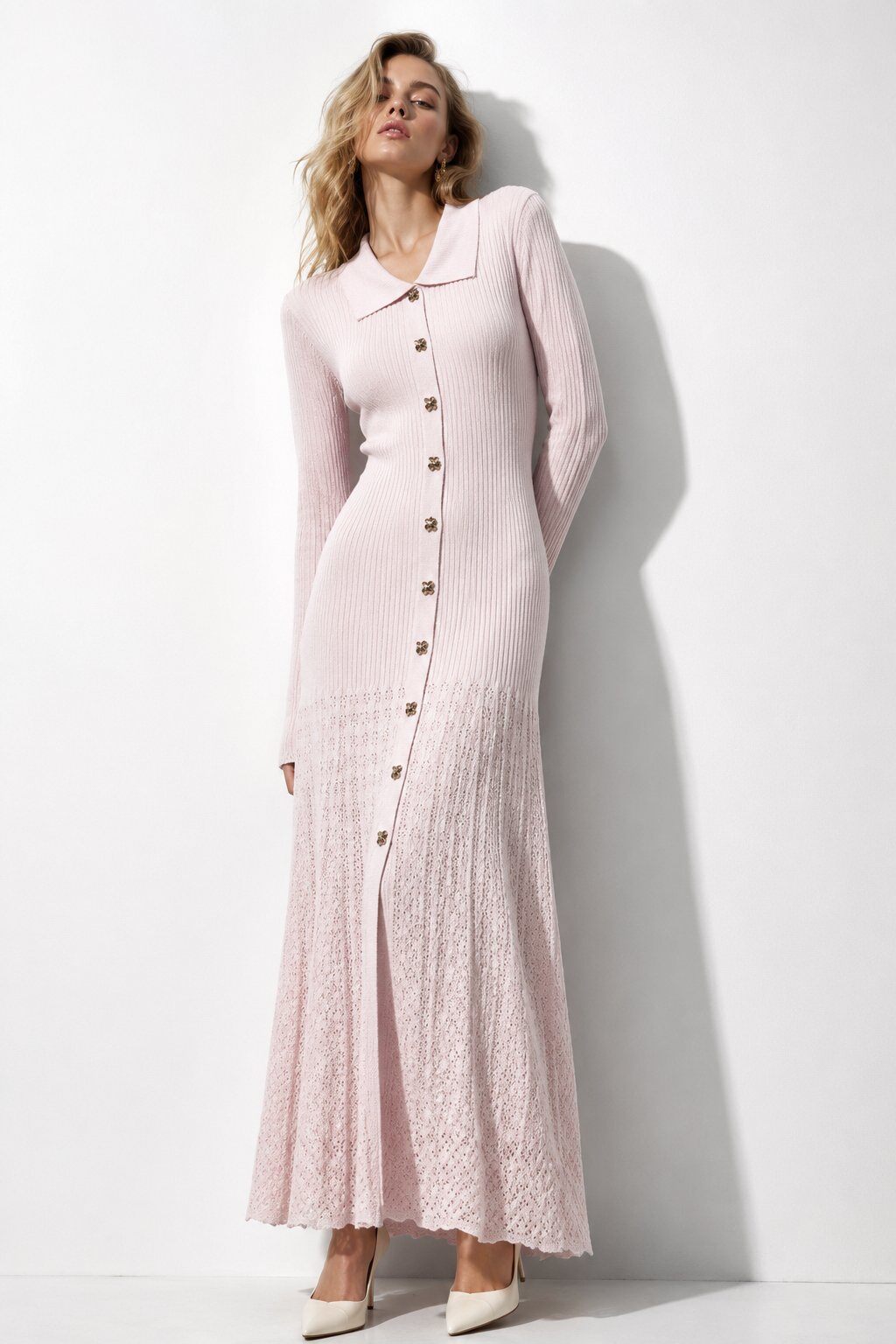 Grossiste Mochy - Robe longue en maille léger