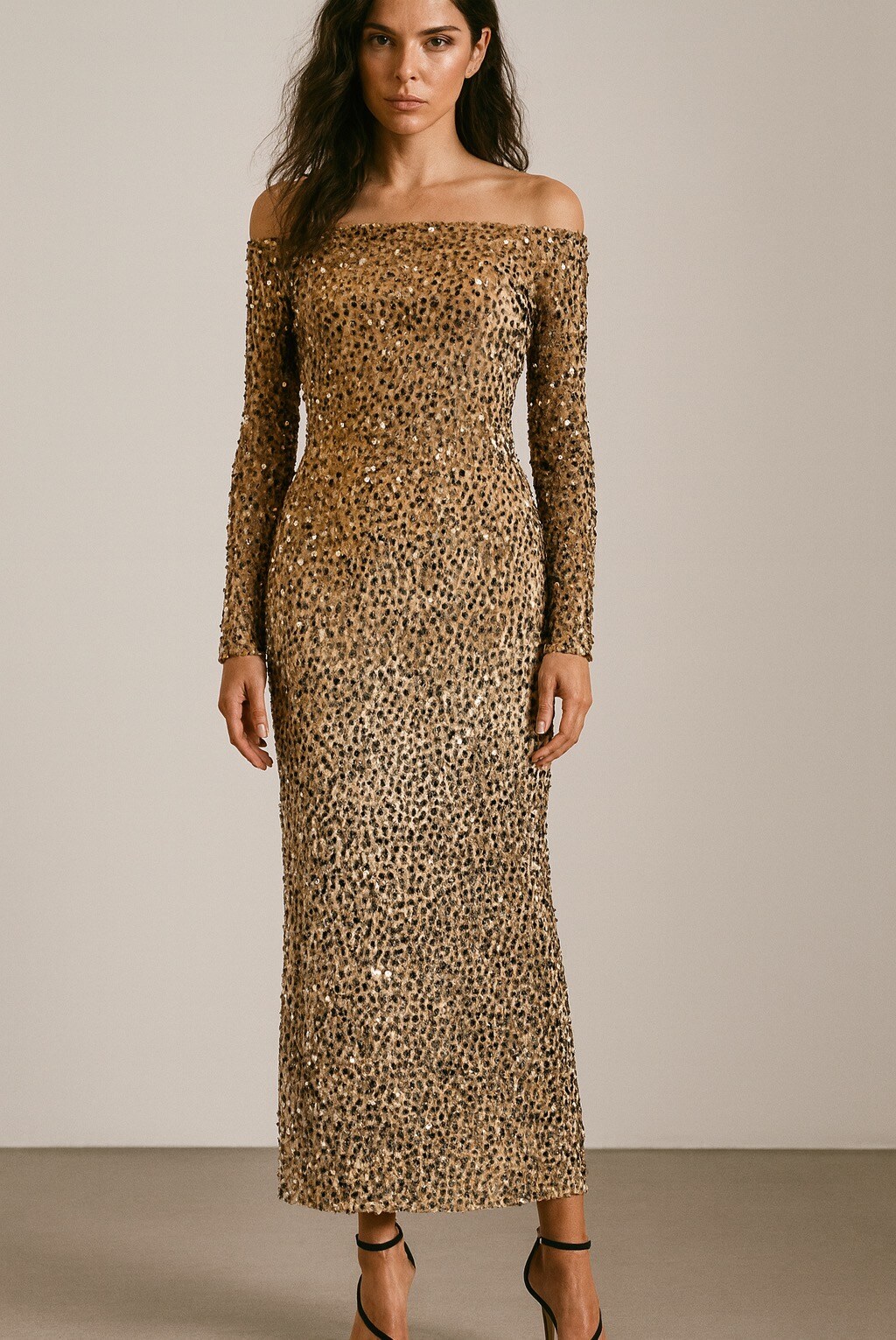 Wholesaler Mochy - Off-shoulder sequin dress
