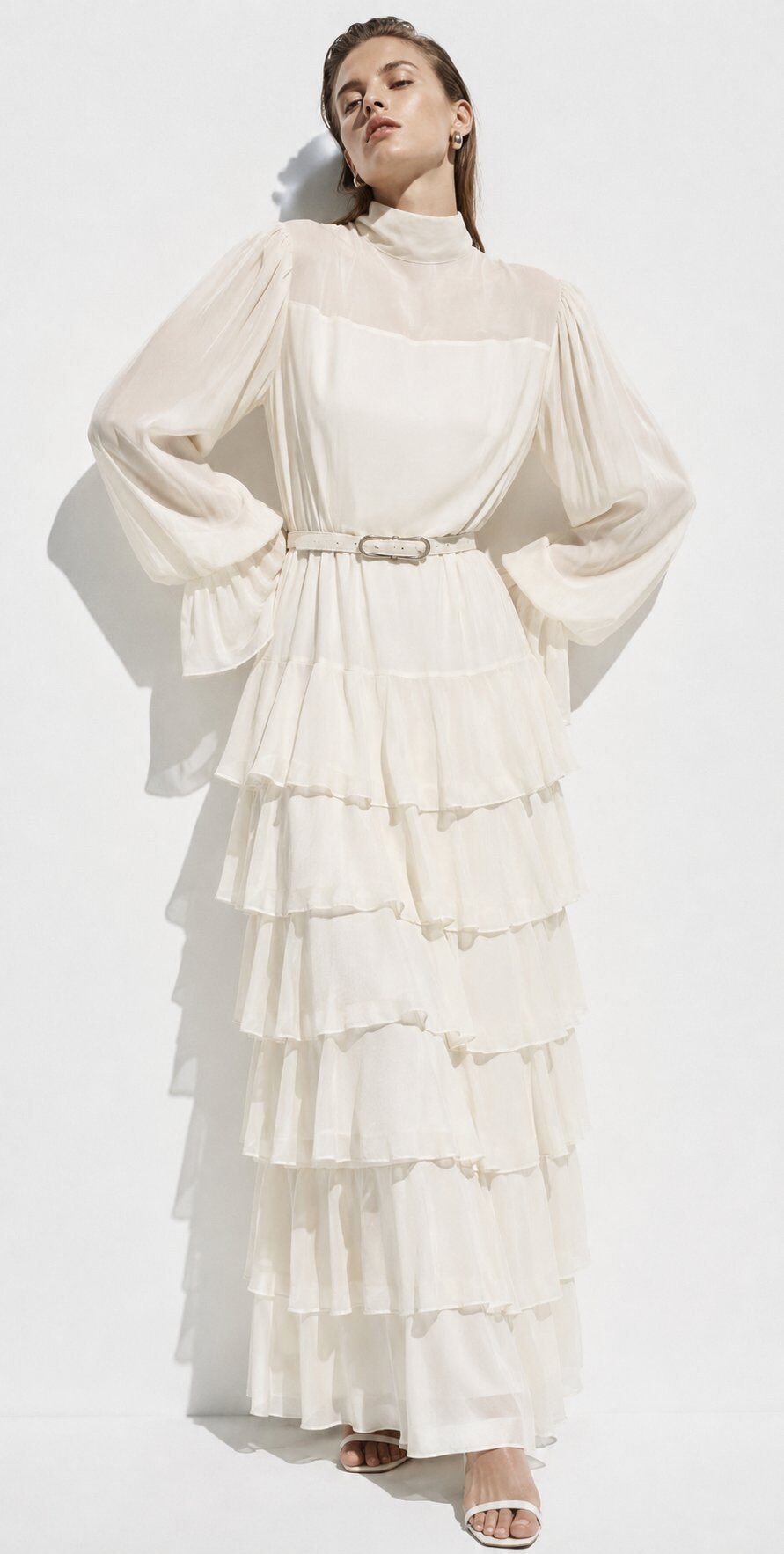 Grossiste Mochy - Robe longue à volants