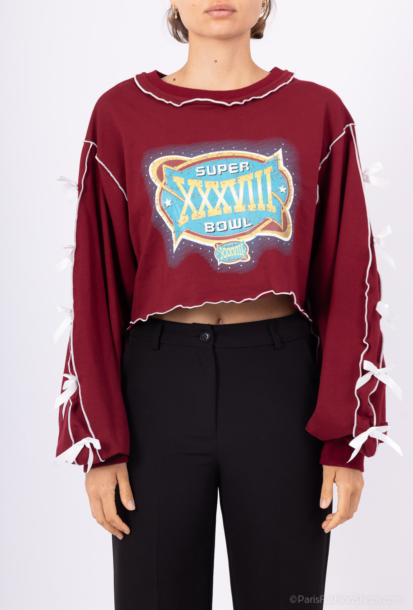 Mayorista Mochy - Sudadera con mangas decoradas con nudos