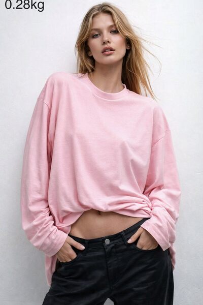 Grossiste Mochy - T-shirt manche longue uni Grossiste Mochy - T-shirt manche longue uni