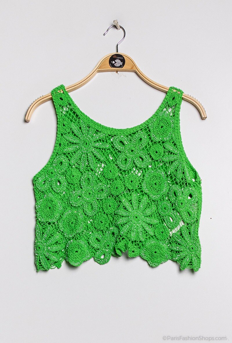 Grossiste Mochy - Crop top en crochet