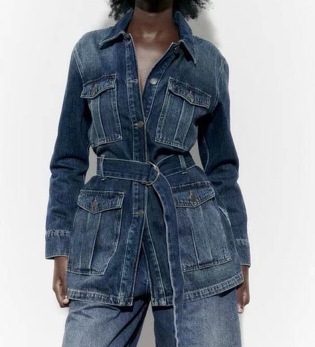 Grossista Mochy - Giacca di jeans con cintura