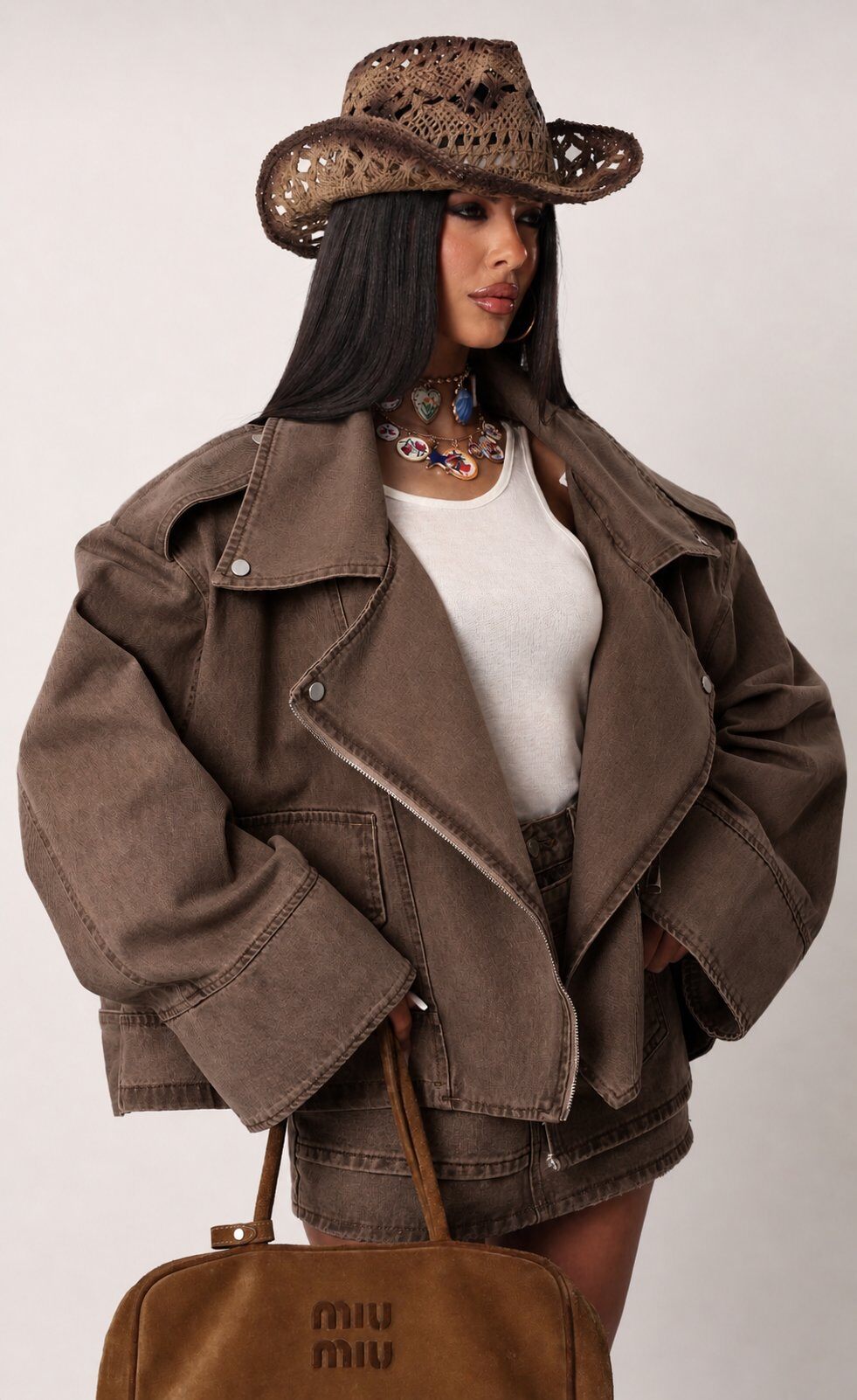 Mayorista Mochy - Chaqueta vaquera con hombreras