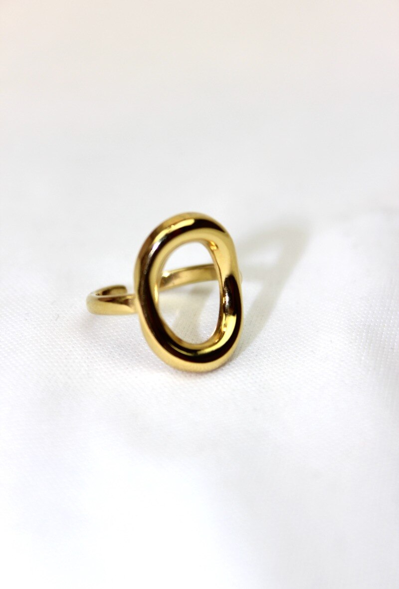 Wholesaler MODELENE - Adjustable titanium steel ring - one size - oval